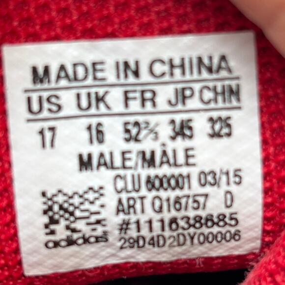 Adidas Techfit Football Cleats Men's Size 17 Red & Black Lace Up Athletic - Picture 8 of 11